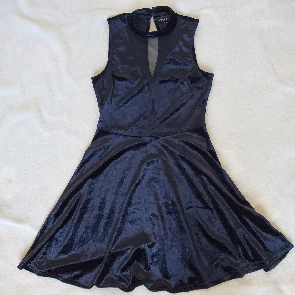 Derek Heart Black Velvet Mini Dress